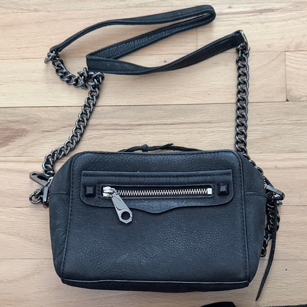 Rebecca Minkoff Black Crossbody Bag with Chain Strap